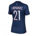 Günstige Paris Saint-Germain Lucas Hernandez #21 Heim Fussballtrikot Damen 2023-24 Kurzarm
